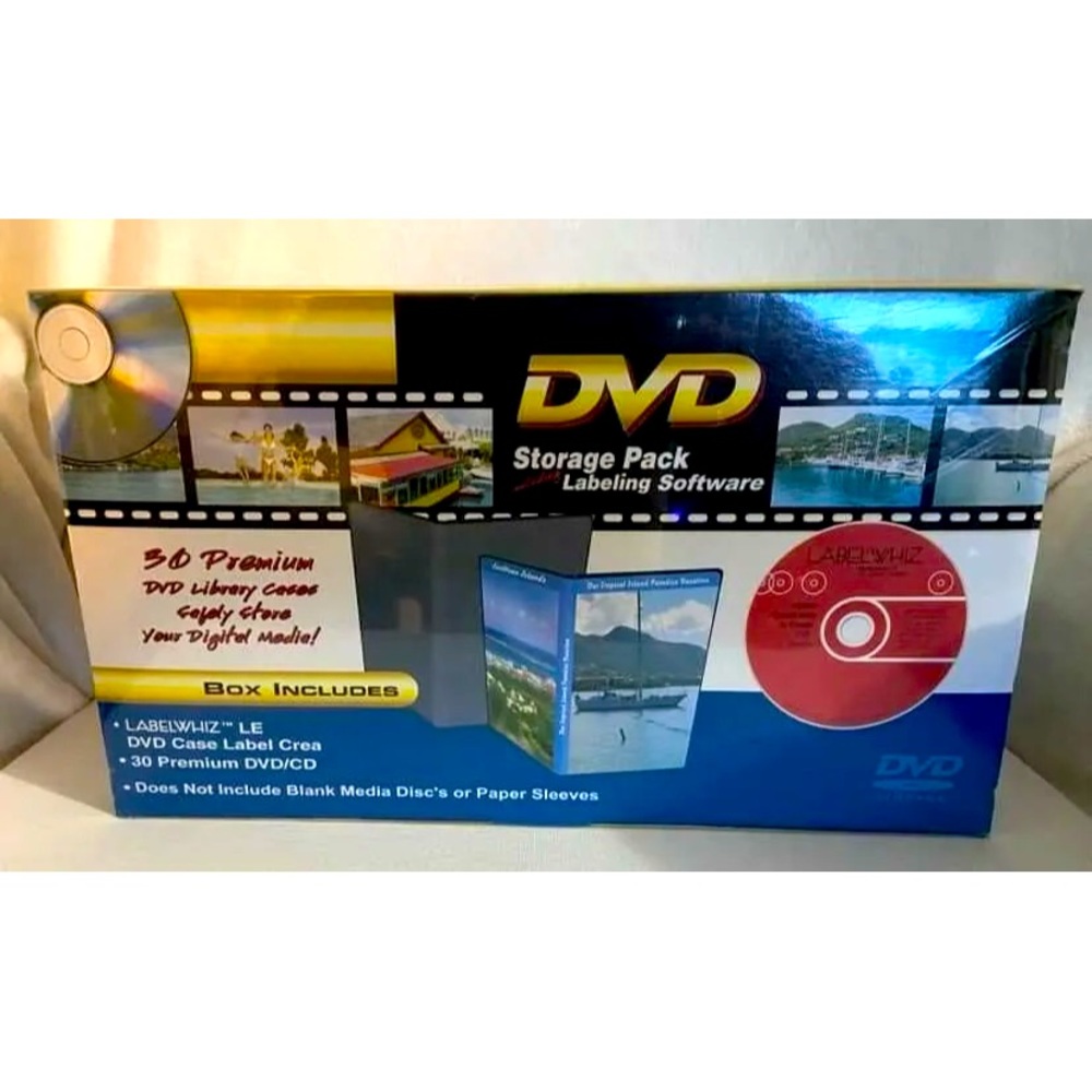 30 Case CD DVD Labelwhiz Storage Pack Labeling Design Kit Labels Cases Cover